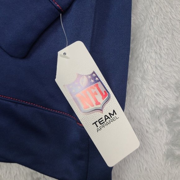 NWT NFL Team Apparel New England Patriots Mens Logo Wordmark Hoodie 2XL Navy $70 - Picture 4 of 10
